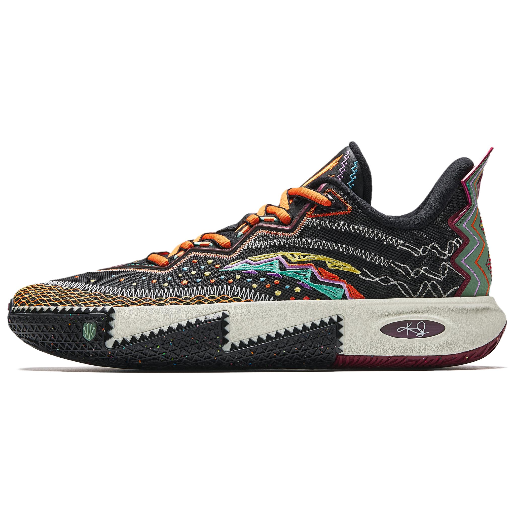 Anta KAI 2 Irving II Nitrogen Technology Midfoot Carbon Plate Professional Practical Shock Absorption Wear-Resistant Rebound Low-top Basketball Shoes Men's Black Green Orange