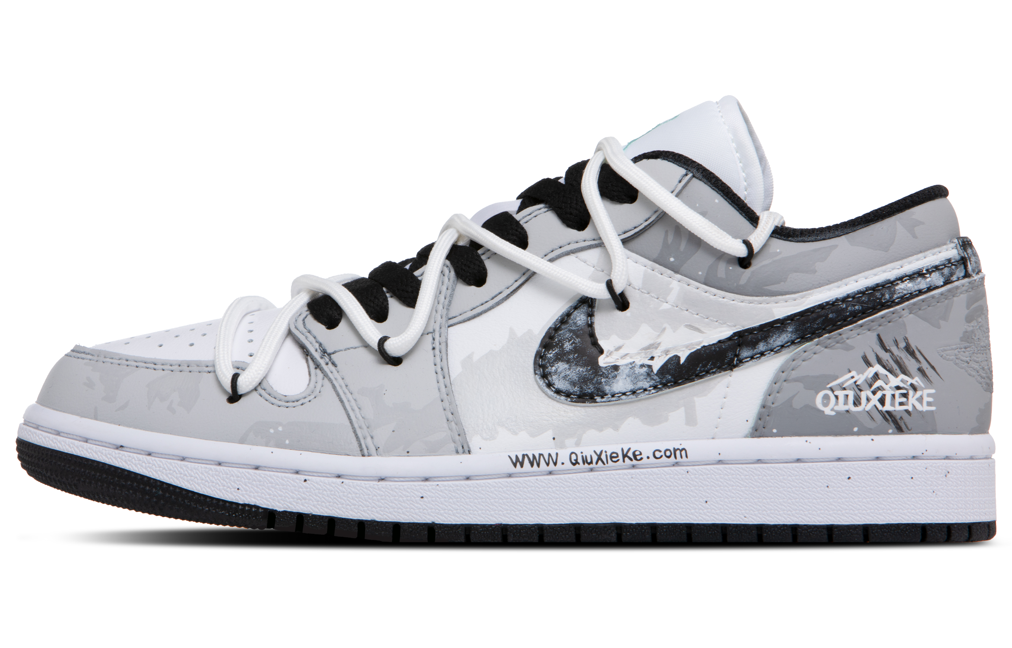 Jordan Air Jordan 1 LOW Snow Mountains Island Love Abrasion Resistant Breathable Abrasion Resistant Breathable Low top