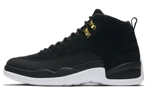Jordan Air Jordan 12 Reverse Taxi reverse gold buckle high top retro basketball shoes men's black