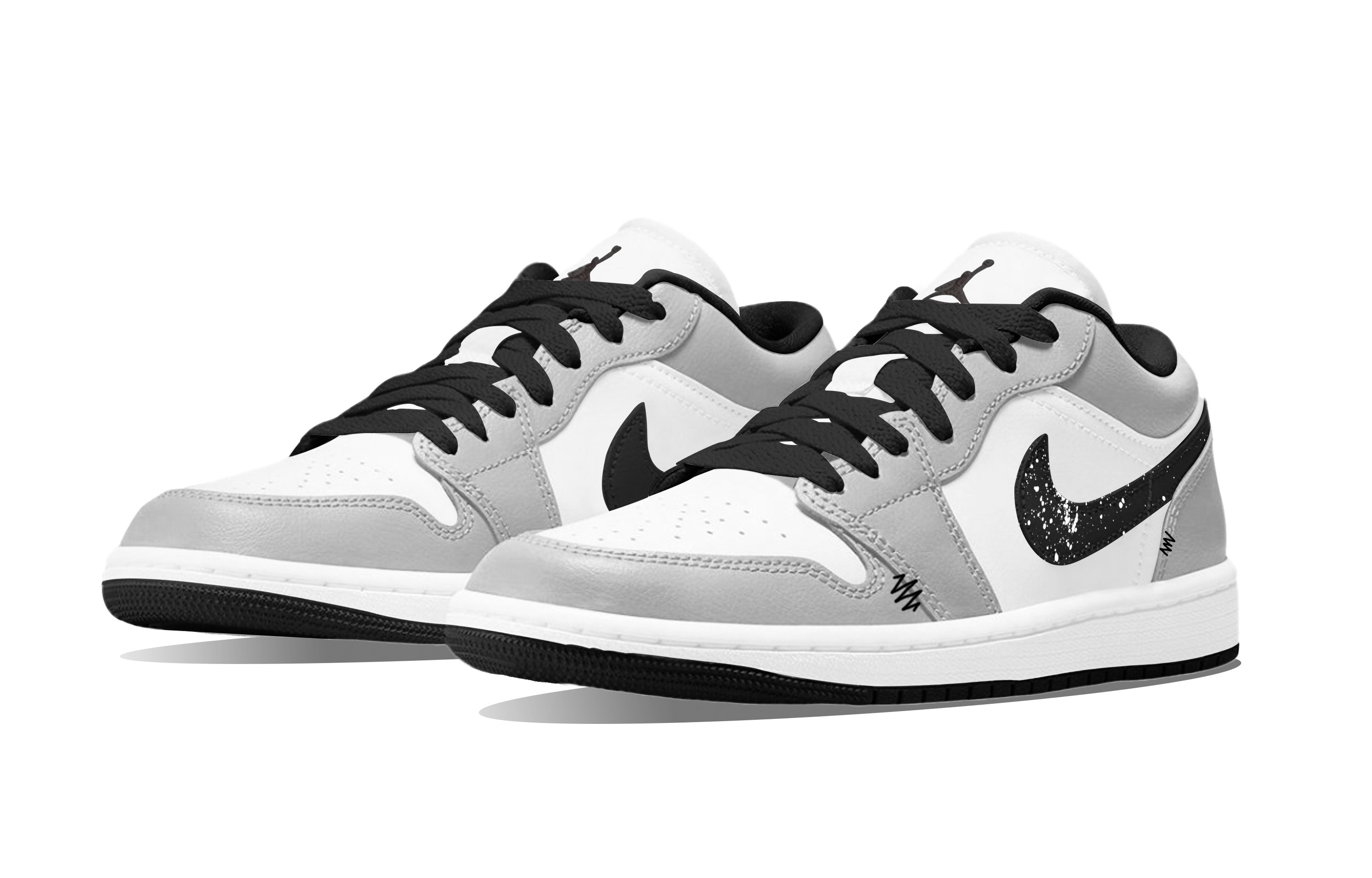 Jordan Air Jordan 1 Low Trendy, Comfortable Abrasion Resistant Low Top Vintage Basketball Shoes Men’s Smoke Gray