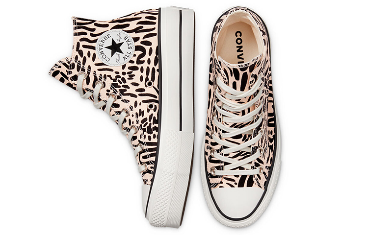 Кеды Converse Chuck Taylor All Star Hi (бежево-черные) — фото 4