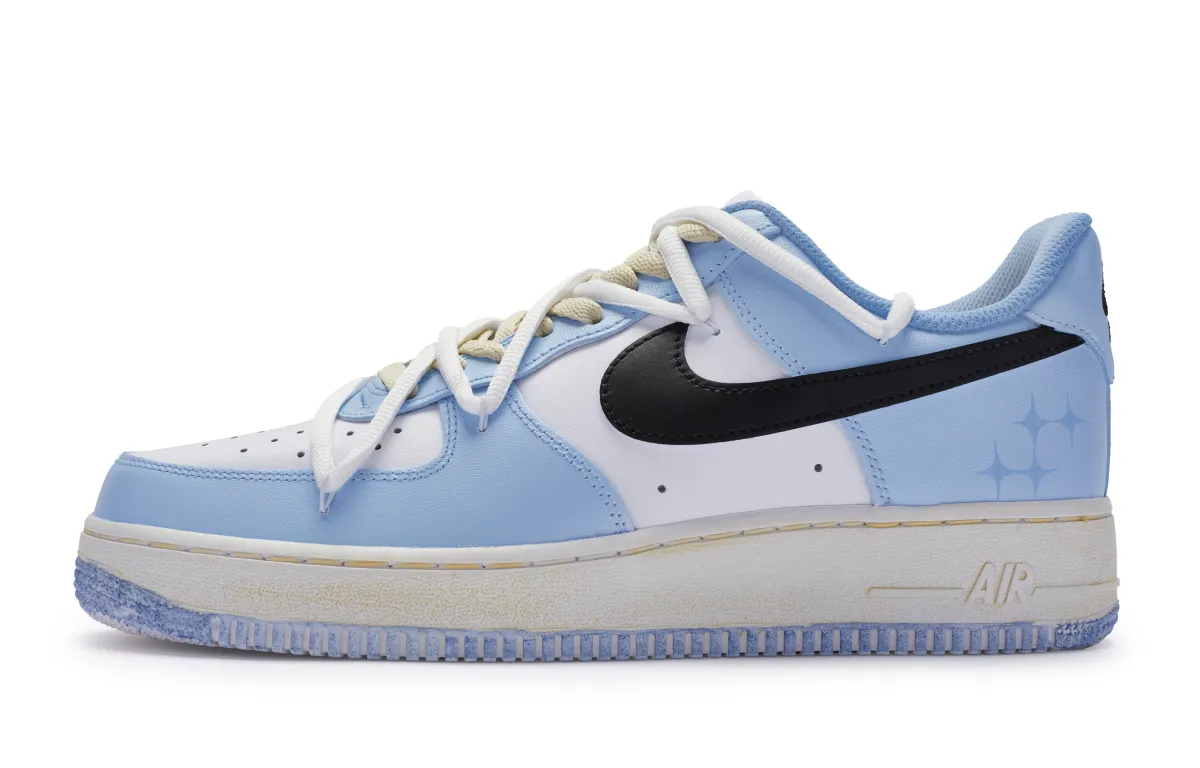 Nike Air Force 1 Low 811 Manufacturing Slip Resistant Slip Resistant Low top Skateboard Shoes GS Blue White