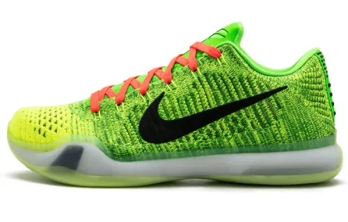 Nike Kobe 10 Elite Low ID Elite Green Snake fabric non-slip lightweight low-top practical basketball shoes men's green