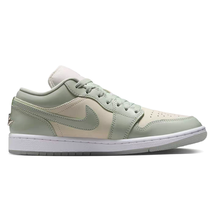 Jordan Air Jordan 1 Love For Lotus Blue Moon Cushioning Slip Resistant Low top Vintage Basketball Shoes Women’s Green