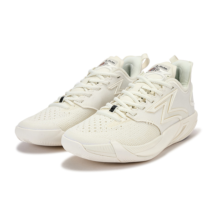 361° BIG3 6.0 Pro Abrasion Resistant Balance Anti Rollover Mid top Basketball Shoes Unisex White Black