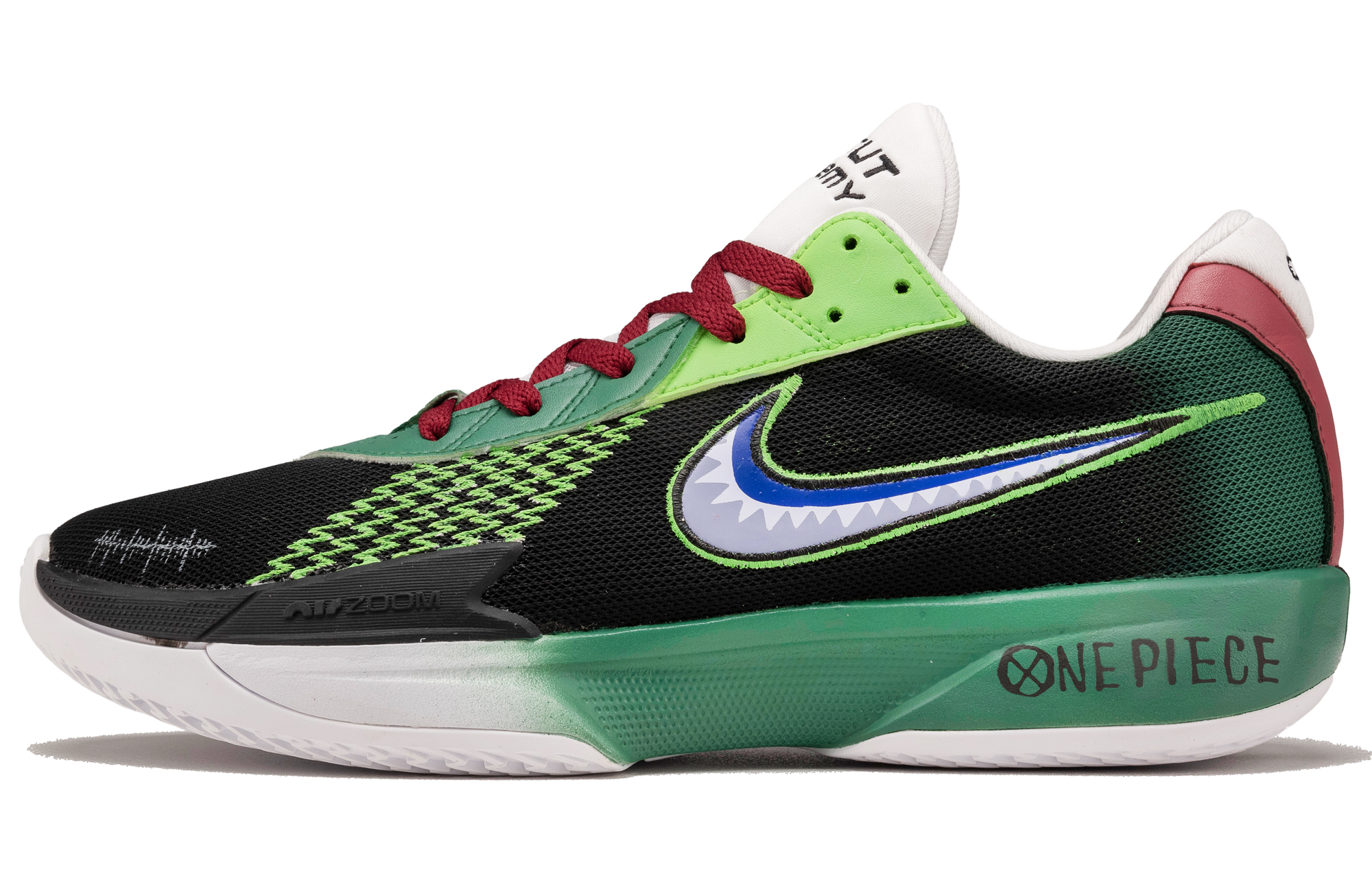 Nike Air Zoom G.T. Cut Academy Fabric Abrasion Resistant Abrasion Resistant Low top Basketball Shoes Unisex Black Green