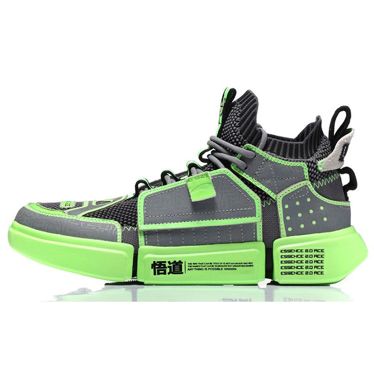 Li Ning Essence ACE Vintage Basketball Shoes Men’s Mid Top Neon Green