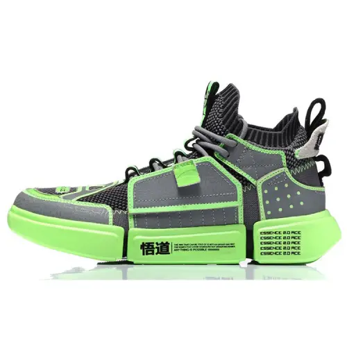 Li Ning Essence ACE Vintage Basketball Shoes Men's Mid Top Neon Green