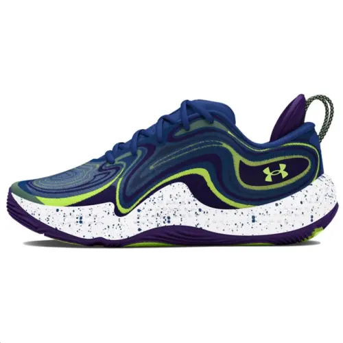 Under Armour Spawn 6 Slip Resistant Abrasion Resistant Low top Basketball Shoes Unisex Blue Purple