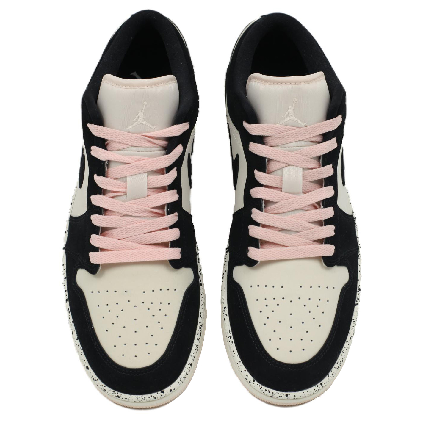 Jordan Air Jordan 1 Guava Ice Cushioning Low top Vintage Basketball Shoes Unisex Beige Black