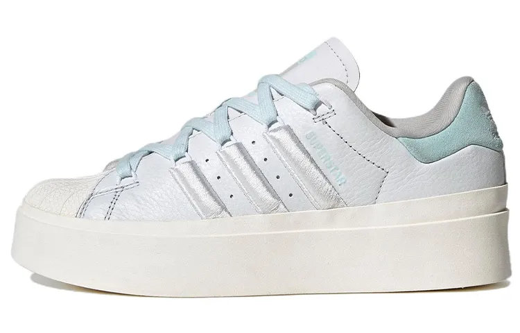 Adidas Originals SUPERSTAR Sst Bonega Abrasion Resistant Mid top Skateboard Shoes Women's White Blue