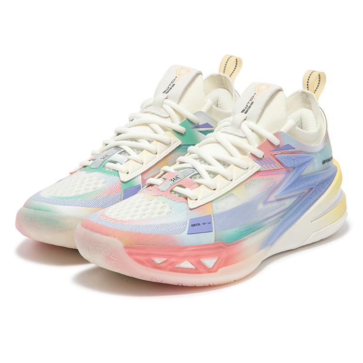 361° BIG3 5.0 Pro Basketball Shoes Men’s Low Top Feather White/Cheese Yellow