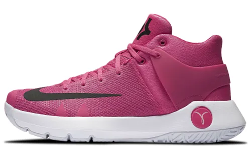 Nike KD Trey 5 IV EP Fabric Synthetic Leather Durant Breast Cancer Trendy Comfort Shock Absorbing Anti-Slip Wear Resistant Wrapping Mid-top Retro Basketball Shoes Men's Rose Pink Domestic Version