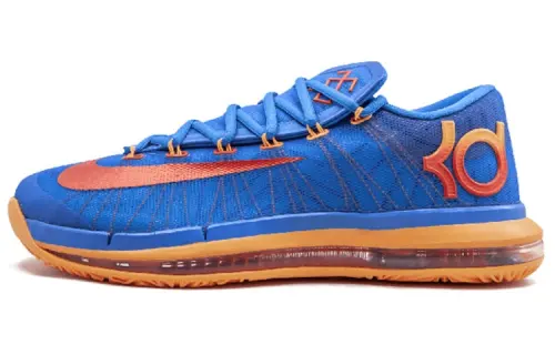 Nike KD 6 Elite Team Durant 6 round head lace-up non-slip lightweight low-top practical basketball shoes men's blue