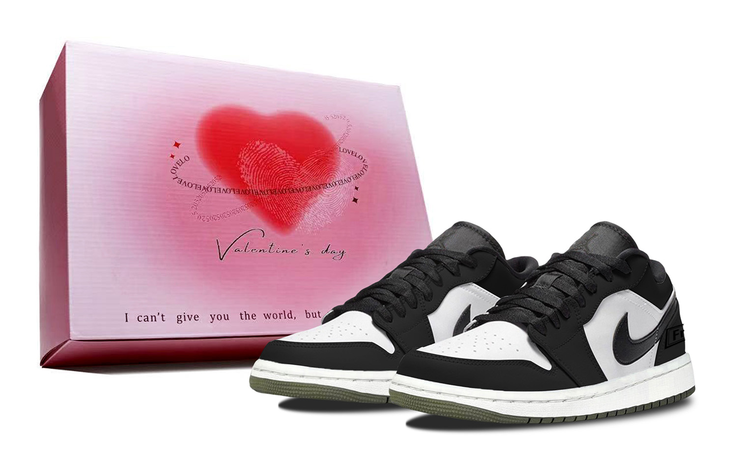 Jordan Air Jordan 1 Vintage Basketball Shoes Unisex Low Top Black White