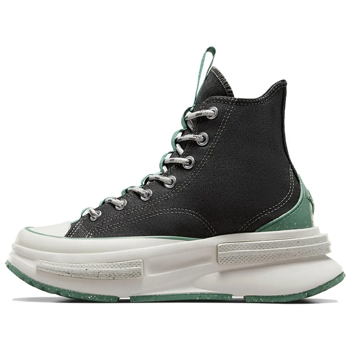 Converse Run Star Legacy High top Canvas Shoes Unisex Black Green