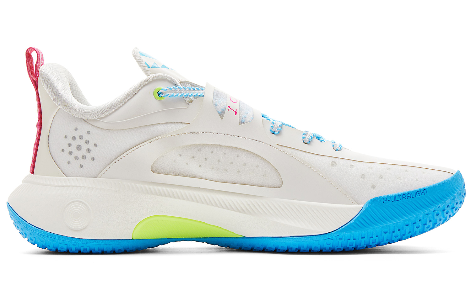 PEAK Basketball Shoes Men’s Low Top Ivory/Blue