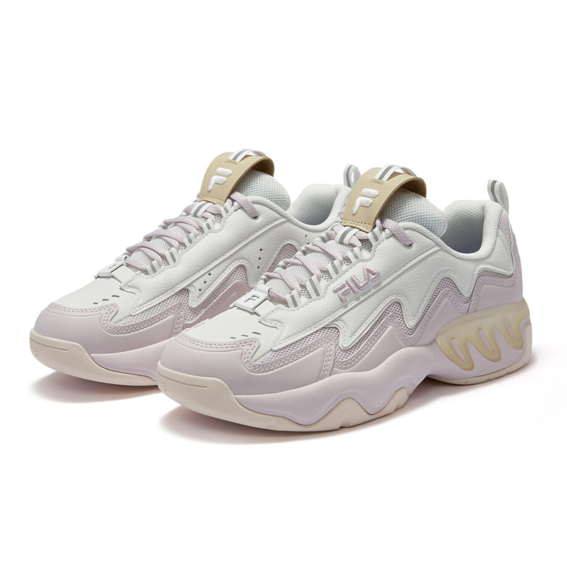 FILA FUSION Low top Vintage Basketball Shoes Women’s Light Gray Purple