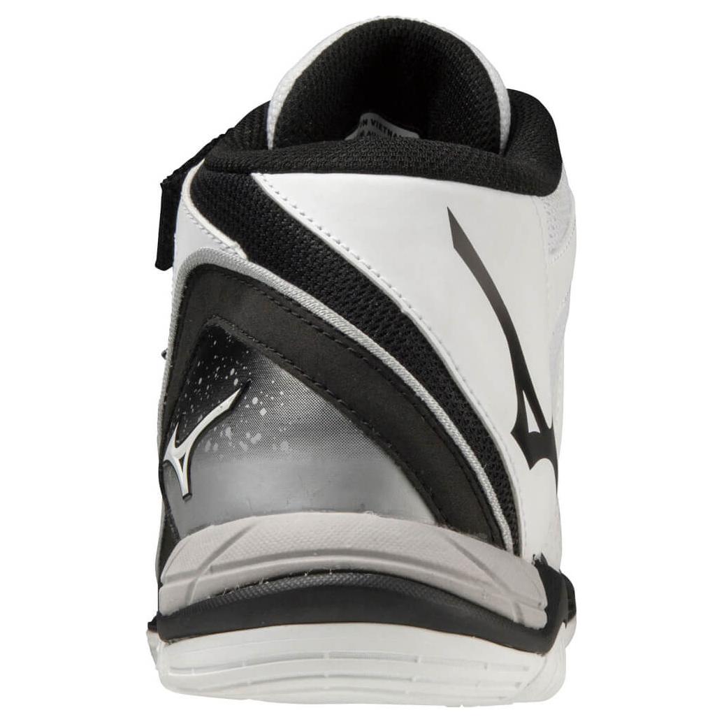 Mizuno Slip Resistant Abrasion Resistant Mid top Training Shoes Unisex White