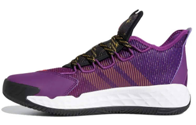 Adidas Pro Boost 2020 Low Fabric Breathable Low top Basketball Shoes Men's Purple Black 2020 Edition