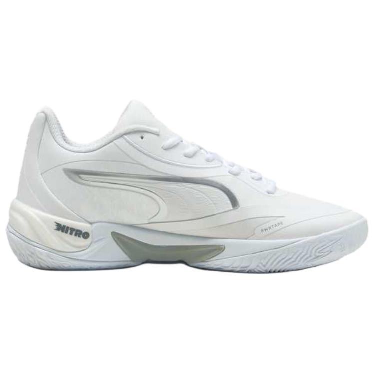 PUMA All Pro Nitro Abrasion Resistant Low top Basketball Shoes Unisex White