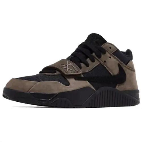 Travis Scott x Jordan Jumpman Jack TR Slip Resistant Abrasion Resistant Low top Vintage Basketball Shoes Men's Brown