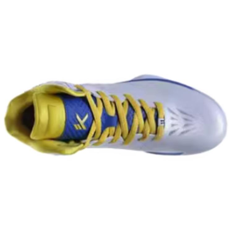 Anta Thompson KT Basketball Slip Resistant Abrasion Resistant High top Basketball Shoes Men’s White Blue Yellow