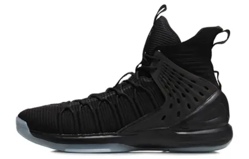 Li Ning CF Vintage Basketball Shoes Men's High Top Black