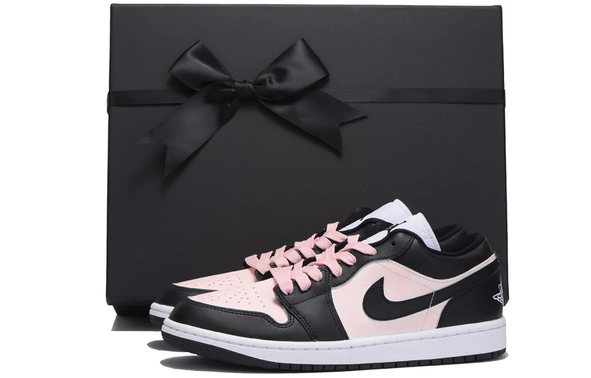Jordan Air Jordan 1 Slip Resistant Coverage Low top Vintage Basketball Shoes Women's Pink