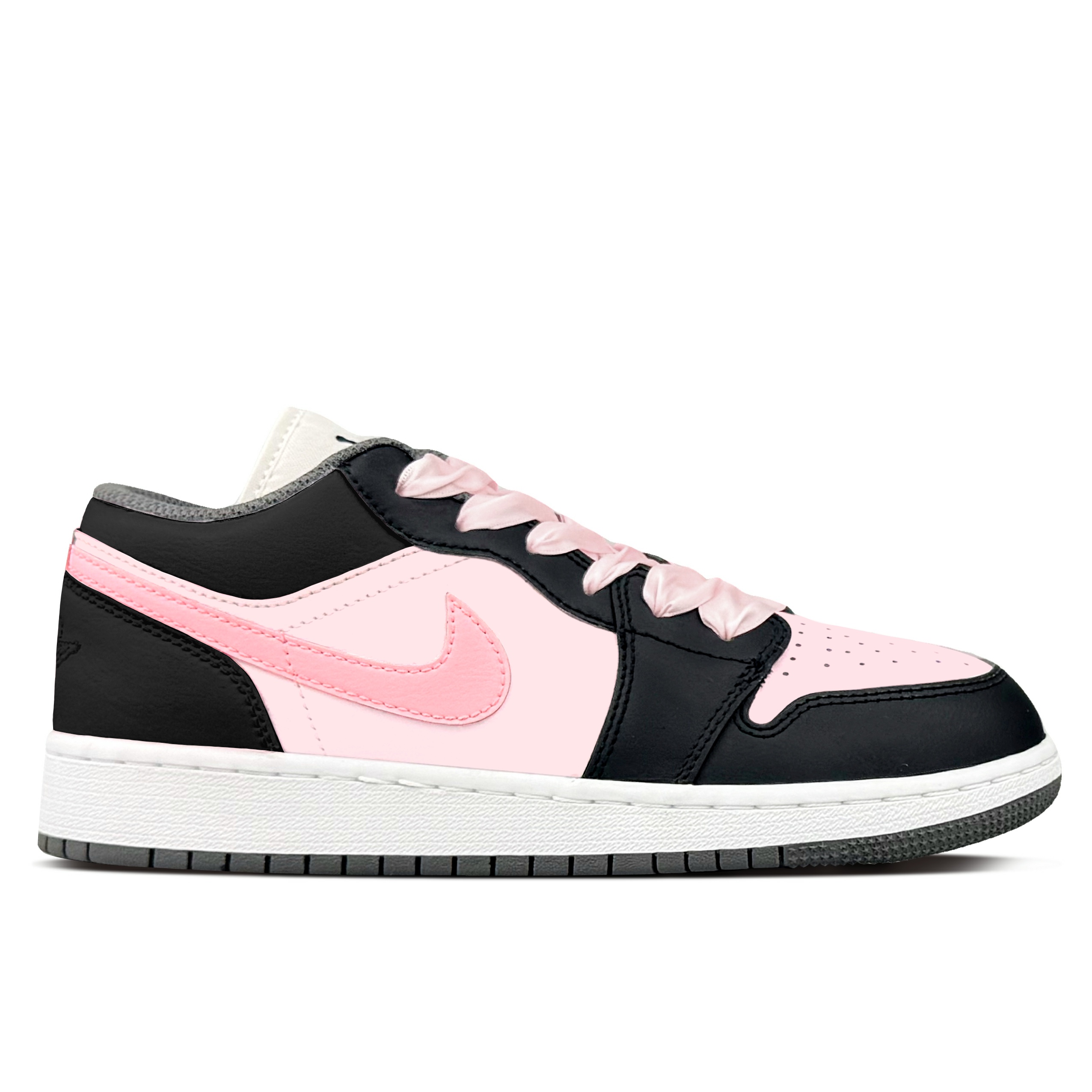 Jordan Air Jordan 1 Low top Vintage Basketball Shoes Women’s Black Pink