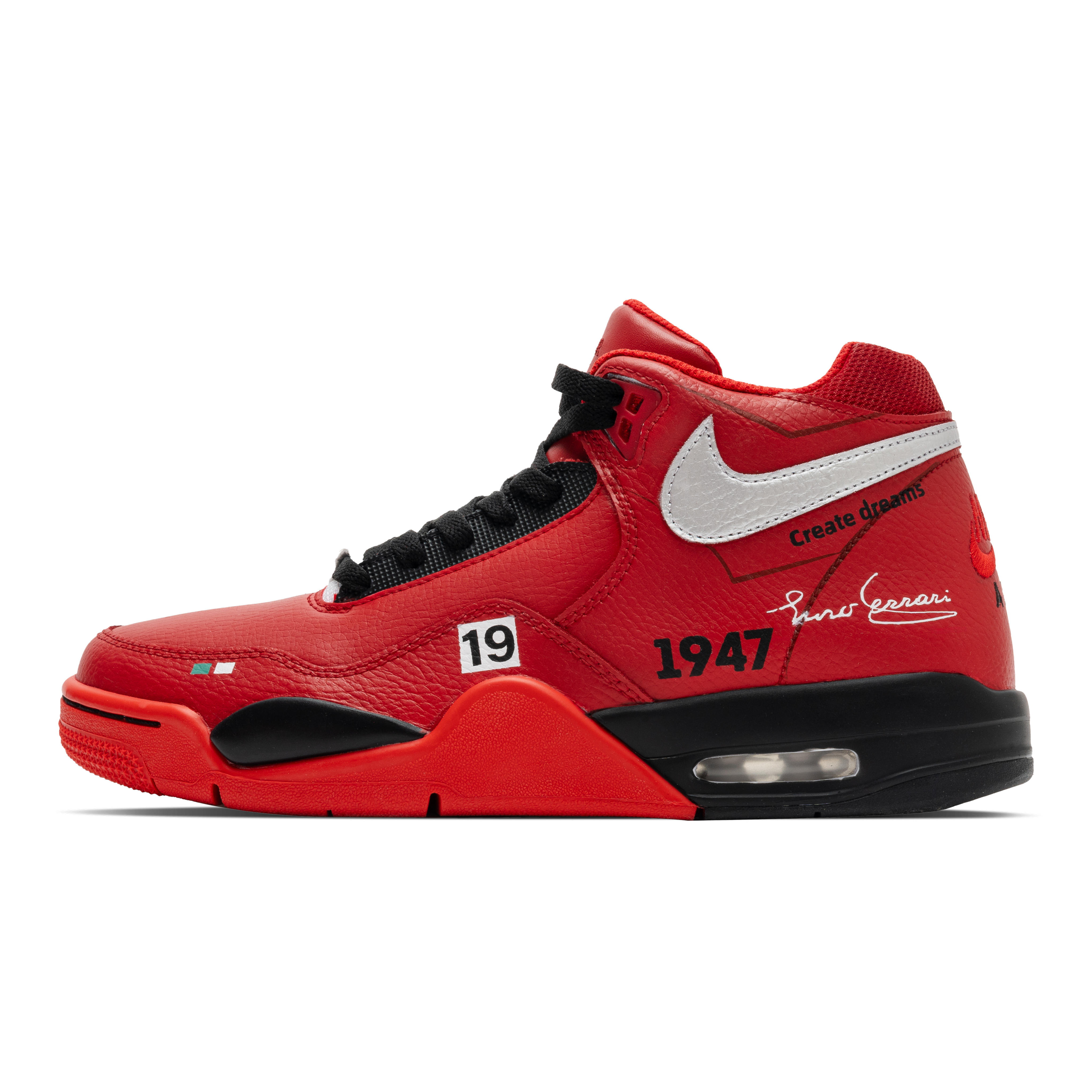 Nike Flight Legacy Racing Track Celebrity Slip Resistant Mid top Vintage Basketball Shoes Unisex Red