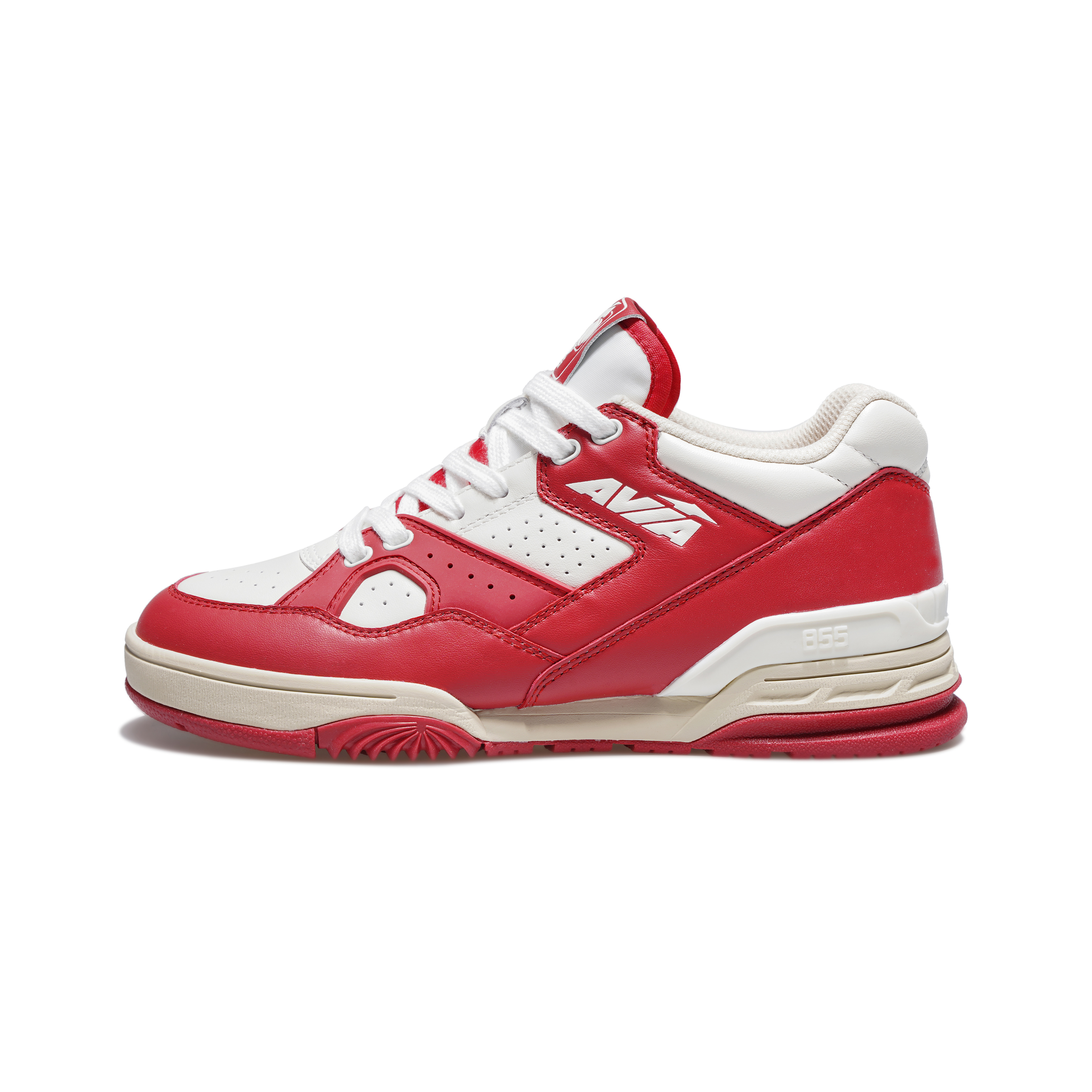 AVIA 855L Cow Leather Cushioning Abrasion Resistant Slip Resistant Low top Vintage Basketball Shoes Women’s Red White