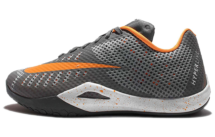 Мужские кроссовки Nike Hyperlive EP (серо-оранжевые) — фото 1