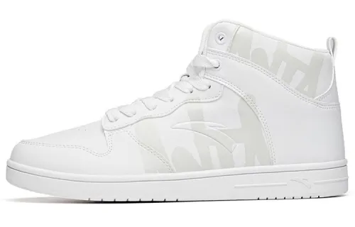 Anta Trendy High top Skateboard Shoes Men's White