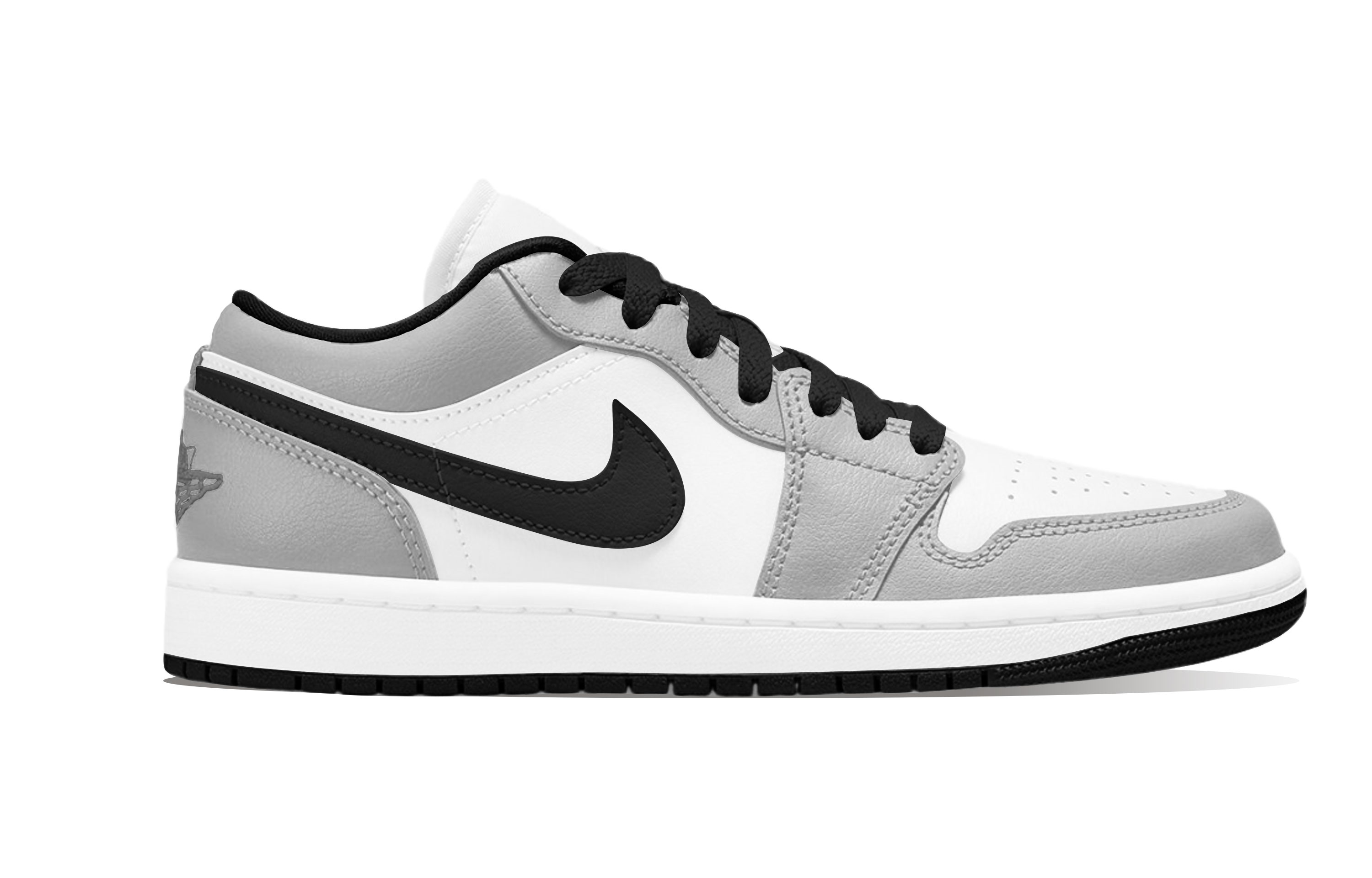 Jordan Air Jordan 1 Low Trendy, Comfortable Abrasion Resistant Low Top Vintage Basketball Shoes Men’s Smoke Gray