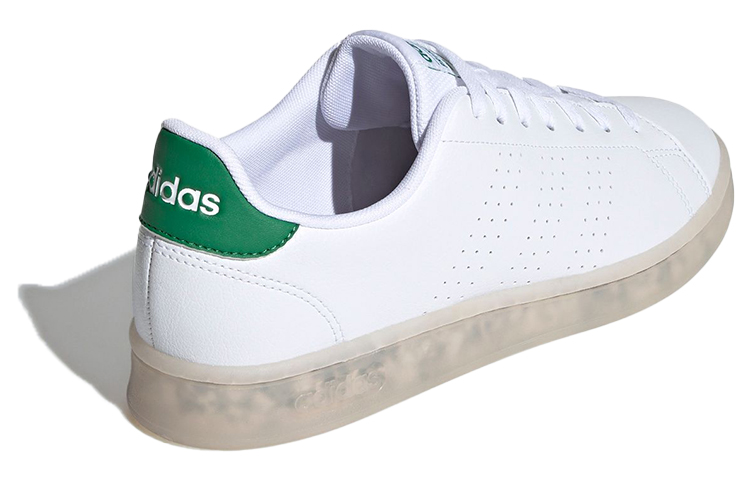 Мужские кеды adidas neo ADVANTAGE Eco (бело-зеленые) — Белый / зелёный — фото 4