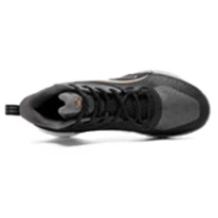 QIAODAN Halberd 7TEAM Cushioning Slip Resistant Mid top Q KUNGFU LIGHT Basketball Shoes Men’s Black Gray