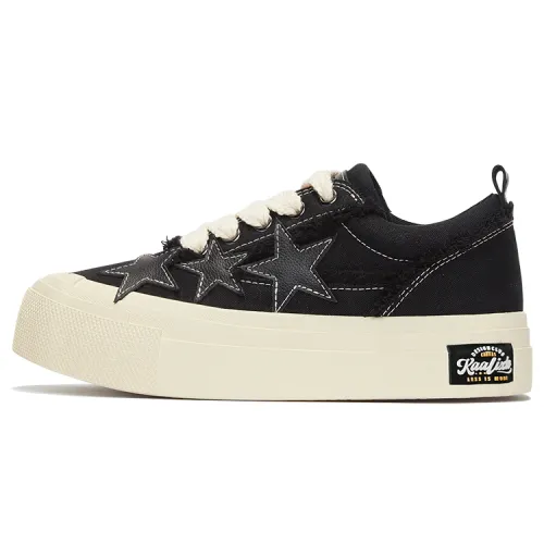 KAALIXTO S.L.U. Lows 'Black Leather' Stars Shoes Low top Canvas Shoes Unisex Black
