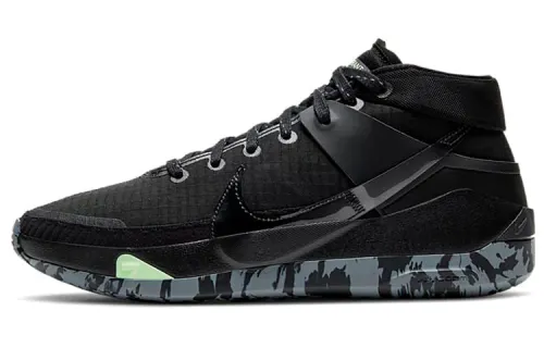 Nike KD 13 EP Durant lace-up shock-absorbing anti-slip wear-resistant rebound mid-top practical basketball shoes men's black green domestic version