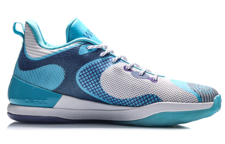Li Ning Cushioning Rebound Low top Basketball Shoes Men’s Blue White