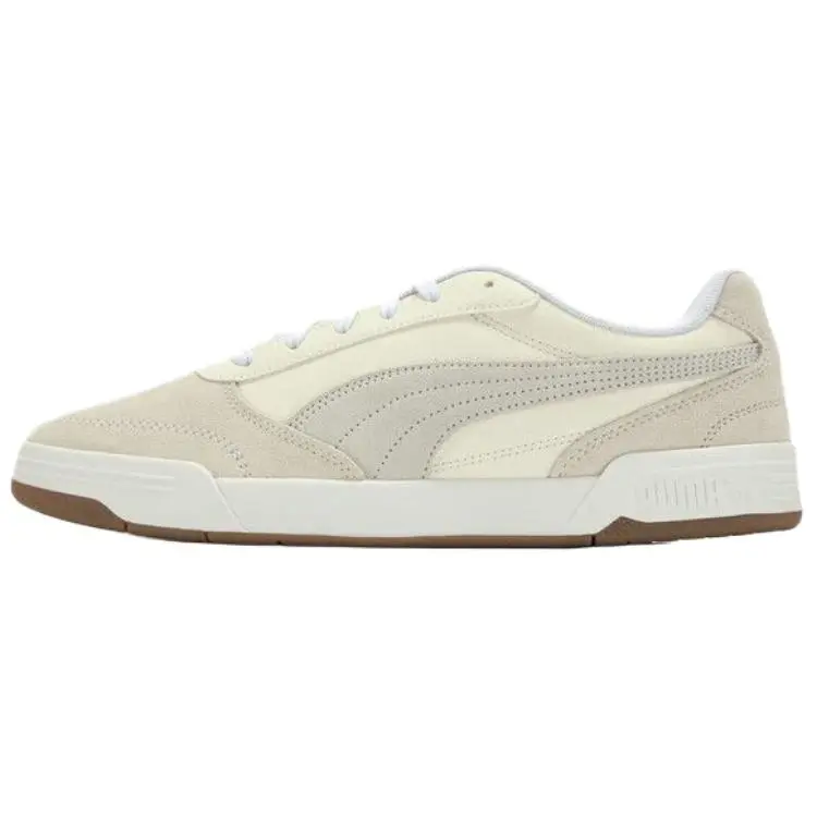 PUMA C Skate Abrasion Resistant Low top Skateboard Shoes Men's Beige