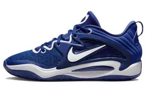 Nike KD 15 Durant 15 round toe lace-up, shock-absorbing, non-slip, wear-resistant, low-top basketball shoes, men's blue and white