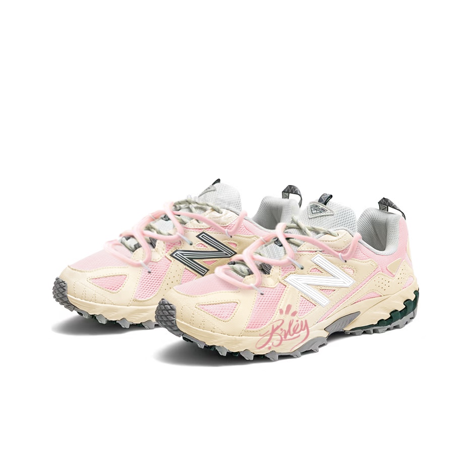 New Balance 610T Abrasion Resistant Low top Hiking Shoes Unisex Yellow Pink