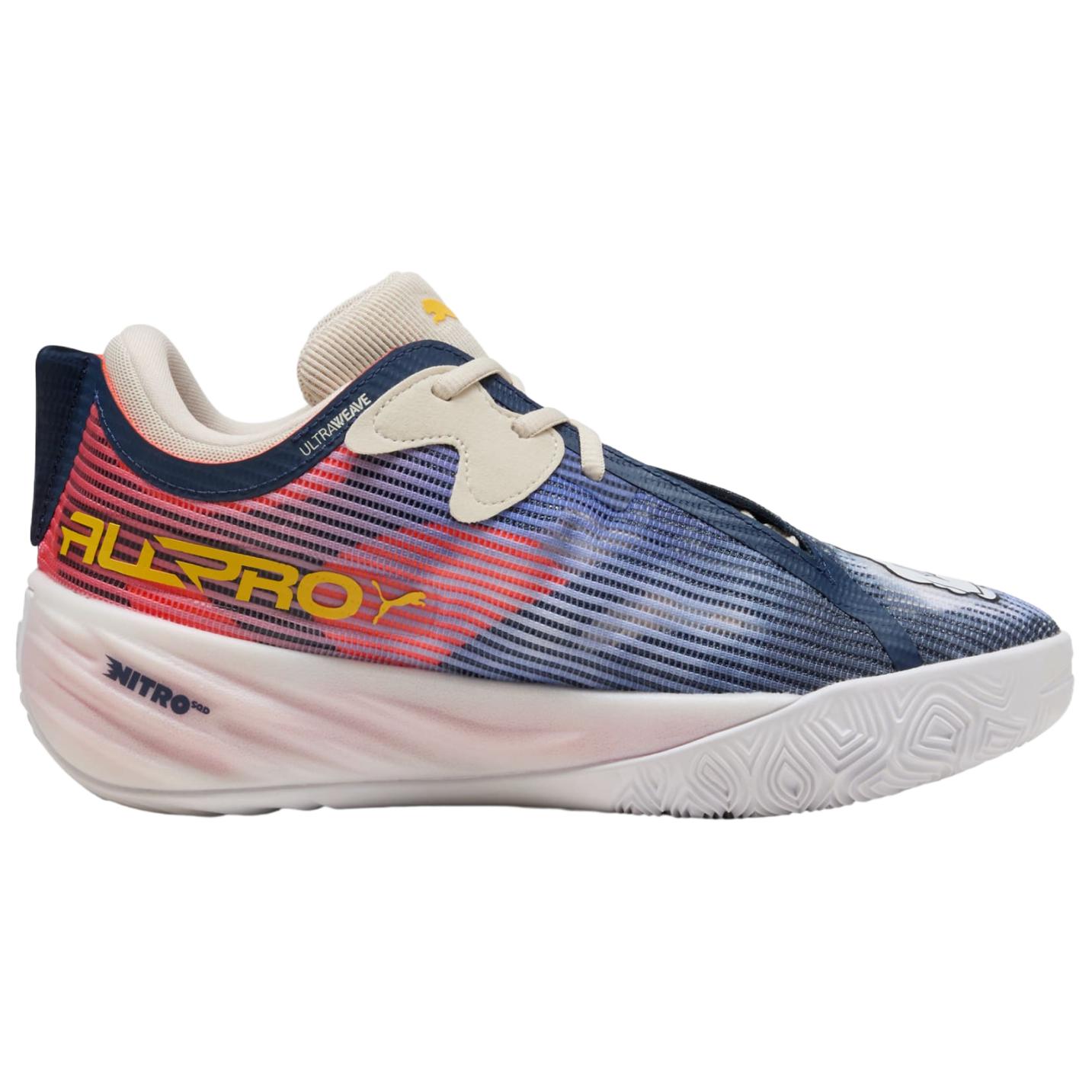 PUMA All Pro Nitro Basketball Shoes Unisex Blue Red