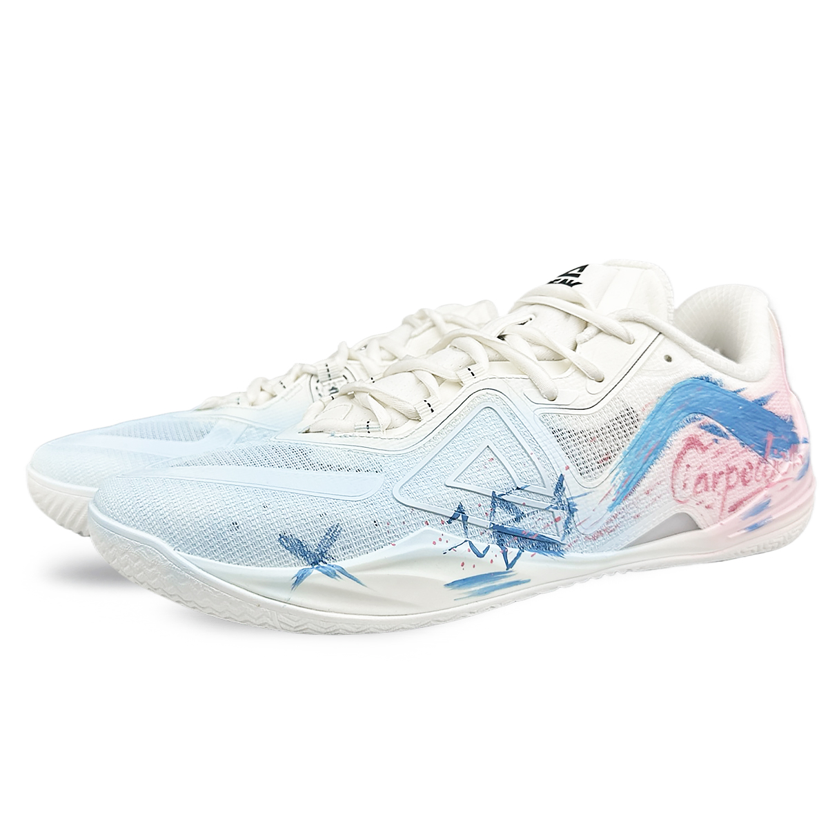 PEAK Wushuang Cushioning Slip Resistant Abrasion Resistant Coverage Low top Basketball Shoes Men’s White Blue