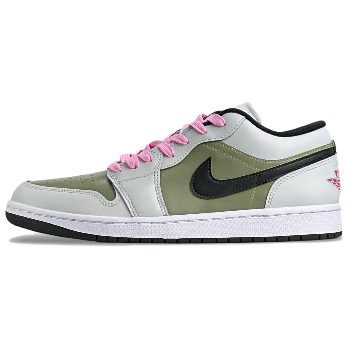 Jordan Air Jordan 1 Slip Resistant Slip Resistant Low top Vintage Basketball Shoes Men's Beige Green