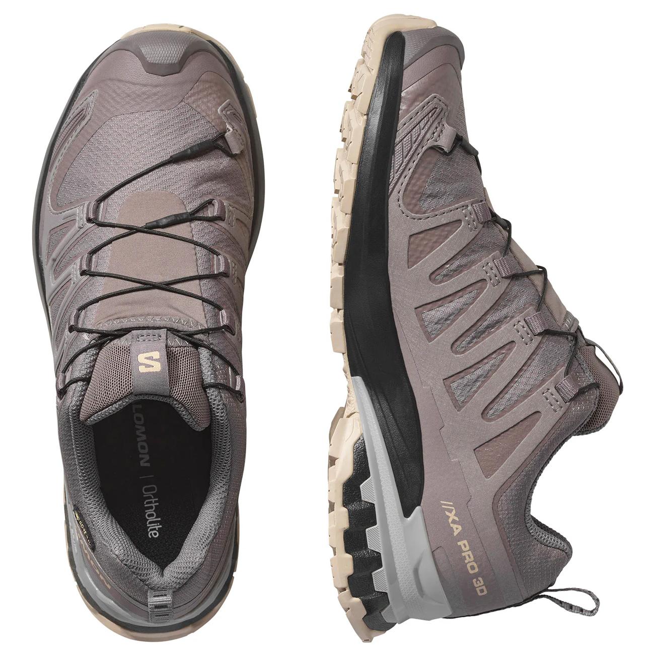 SALOMON XA Pro 3D V9 Slip Resistant Abrasion Resistant Low top Mountaineering Shoes Women’s Gray Black