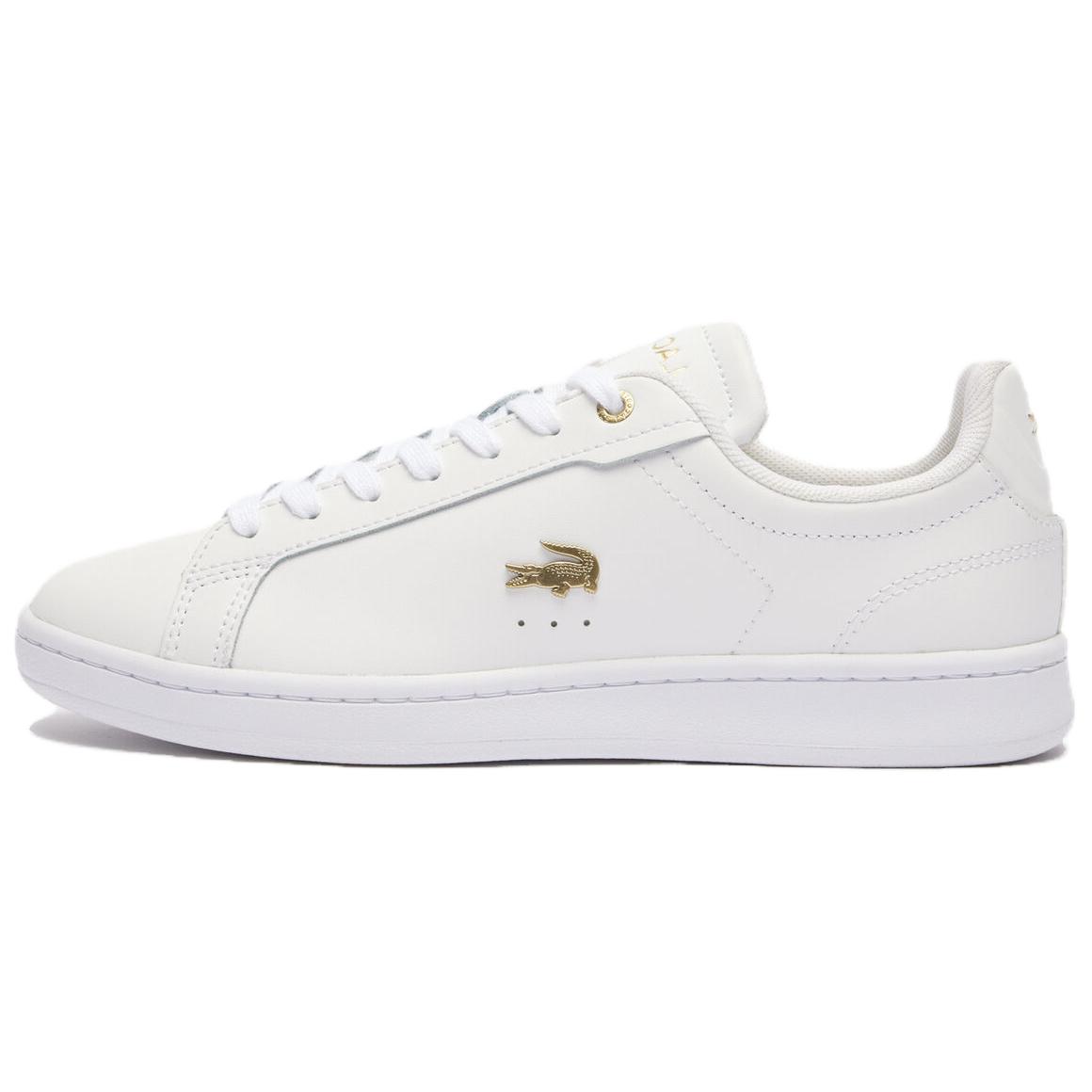 LACOSTE Carnaby Pro Leather Low top Skateboard Shoes Women's White