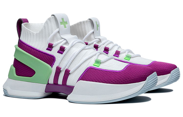 EQLZ EQUALIZER Zero Cell Create From Nothing Mid top Basketball Shoes Unisex White Purple Green