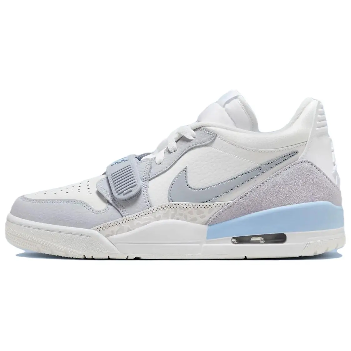 Jordan Legacy 312 Low 'Glacier Blue' Crushed Ice Blue Low top Vintage Basketball Shoes Men's White Gray
